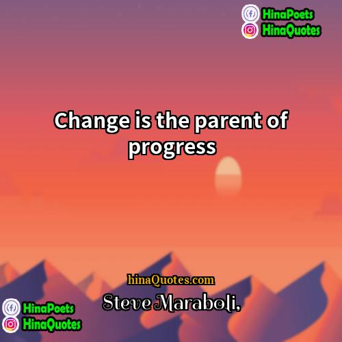Steve Maraboli Quotes | Change is the parent of progress.
 